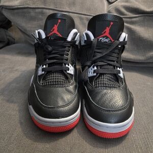 Black and Red Air Jordan 4 Sneakers